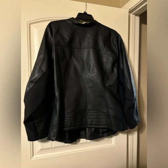 Torrid Faux Leather Collarless Moto Jacket - Picture 12 of 14